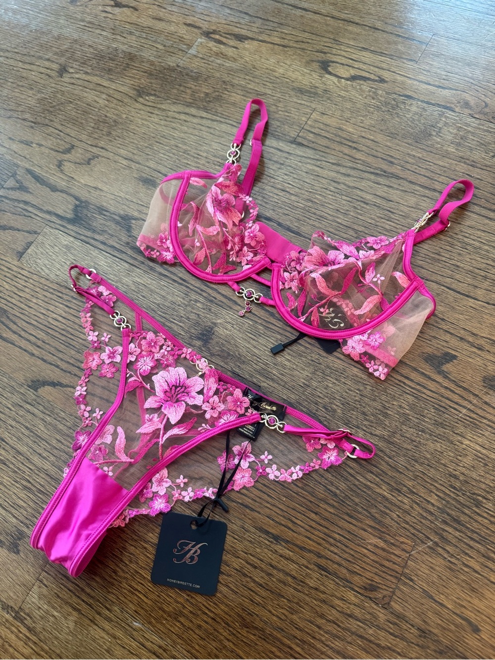 Honey Birdette Aluna Pink Set - Picture 11 of 16